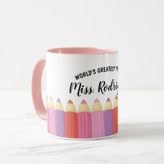Rainbow Crayons Weltbest Teacher Coffee Tasse