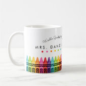 Rainbow Crayons Weltbest Teacher Coffee Tasse (Links)