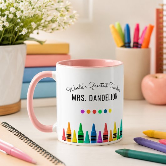 Rainbow Crayons Weltleitungskaffee Tasse