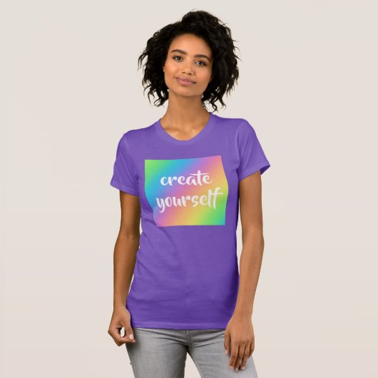 Rainbow "Create You yourself"-T - Shirt (Vorne ganz)