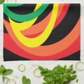 Rainbow Crescent Colors Abstrakt Küchentücher (Gefaltet)