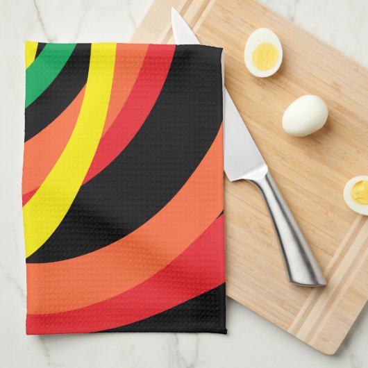 Rainbow Crescent Colors Abstrakt Küchentücher (Viertel Falte)