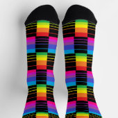 Rainbow-Crew-Socken mit Kariertem Schwarz-Style-De Socken (Oben)