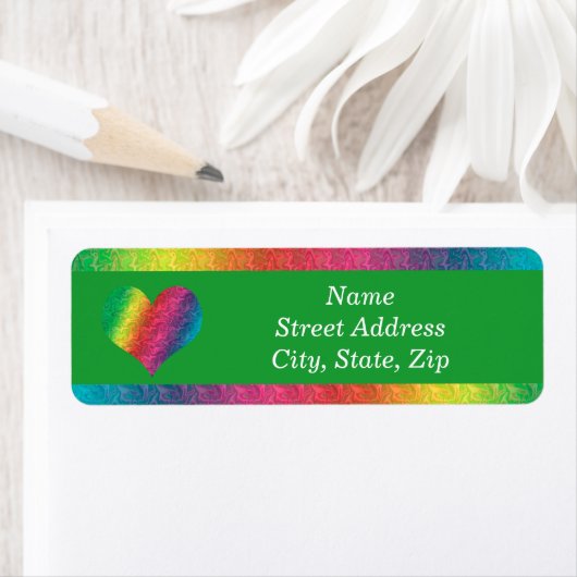 [Rainbow Crinkle Wedding] Buntes Herz Grün (Insitu)