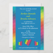 [Rainbow Crinkle Wedding] Herz Modern Blue (Vorderseite)