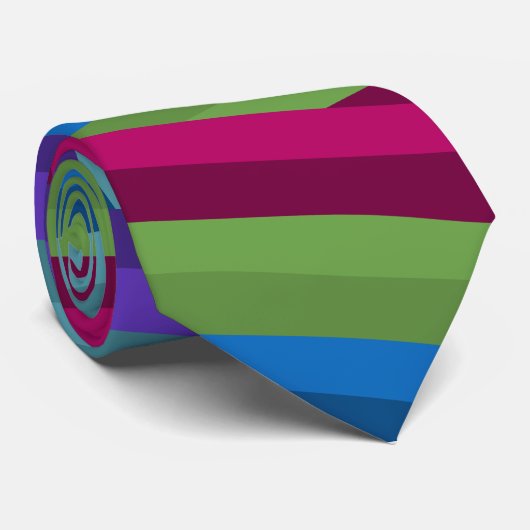 Rainbow Crisscross Krawatte (Gerollt)