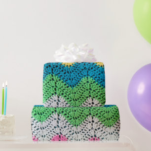 Rainbow Crochet Design Geschenkpapier