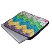 Rainbow Crochet Design  Laptopschutzhülle (Vorne Knopf)