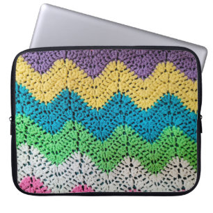 Rainbow Crochet Design  Laptopschutzhülle