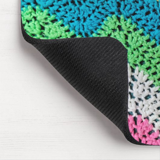 Rainbow Crochet Design Mousepad (Ecke)