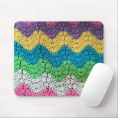 Rainbow Crochet Design Mousepad (Mit Mouse)