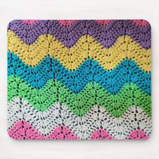 Rainbow Crochet Design Mousepad (Vorne)