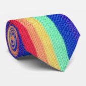 Rainbow Crocheted-Krawatte Krawatte (Gerollt)
