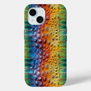 Rainbow Crocodile Leather Case-Mate iPhone Hülle