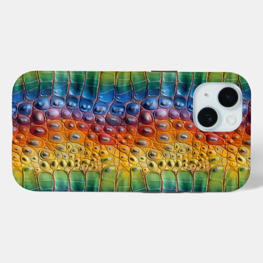 Rainbow Crocodile Leather Case-Mate iPhone Hülle (Rückseite (Horizontal))