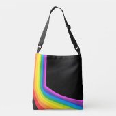 Rainbow Cross Body Bag farbenfrohe Curve Tote Bag Tragetaschen Mit Langen Trägern (Rückseite)