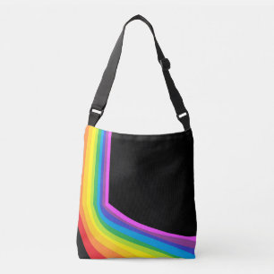 Rainbow Cross Body Bag farbige Curve Tote Bag Tragetaschen Mit Langen Trägern