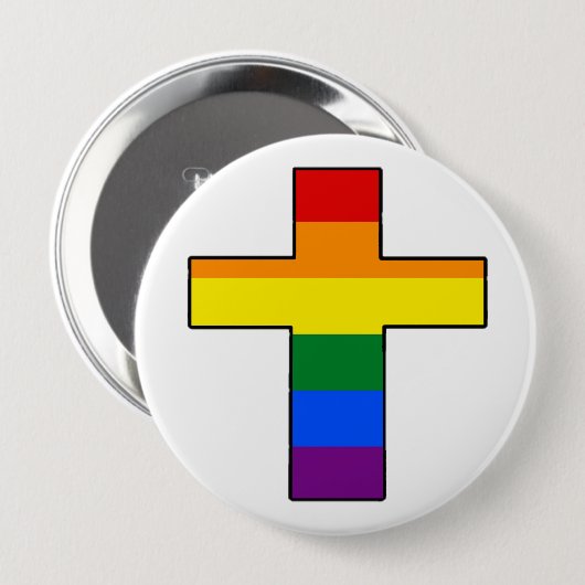 Rainbow Cross Button (Vorne & Hinten)