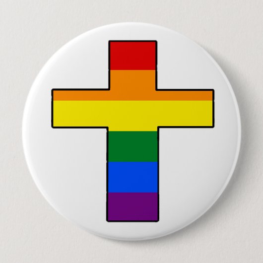 Rainbow Cross Button (Vorderseite)