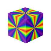 Rainbow Cross Foto Cube Würfel (Rückseite Schrägansicht)