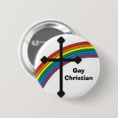 rainbow_cross, GayChristian Button (Vorne & Hinten)