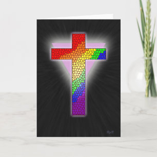 Rainbow Cross Grußkarte Karte