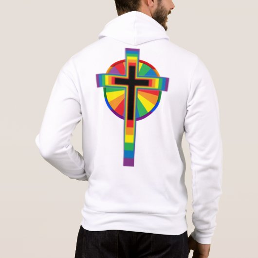 Rainbow Cross Hoodie (Rückseite)