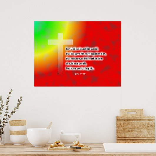Rainbow Cross Poster (Küche)
