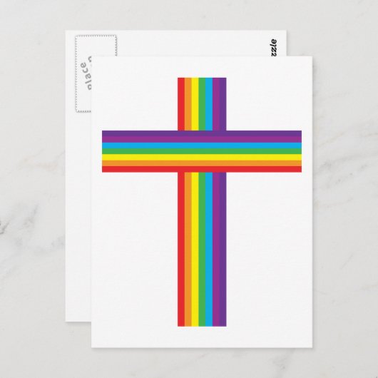 Rainbow CROSS Postkarte (Vorne/Hinten)