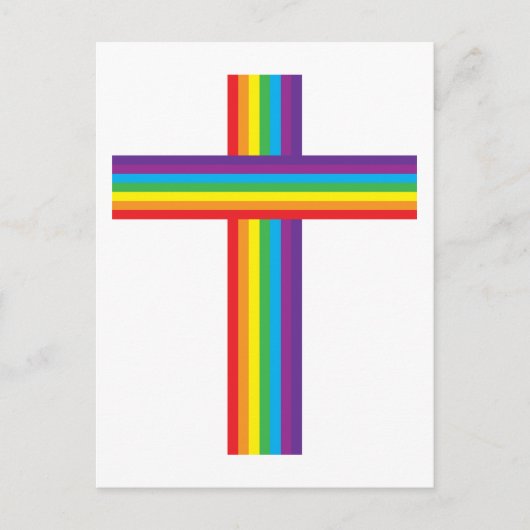 Rainbow CROSS Postkarte (Vorderseite)