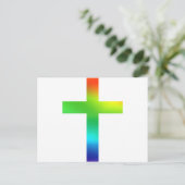 Rainbow Cross Postkarte (Stehend Vorderseite)