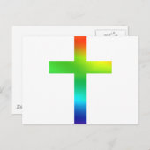 Rainbow Cross Postkarte (Vorne/Hinten)