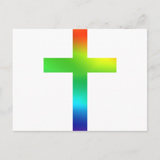 Rainbow Cross Postkarte (Vorderseite)