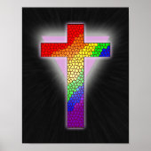 Rainbow Cross Print Poster (Vorne)