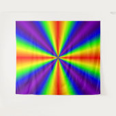 Rainbow Cross Tapestry Wandteppich (Vorderseite (Horizontal))