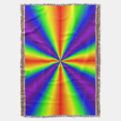 Rainbow Cross Throw Blanket Decke (Vorderseite Vertikal)