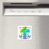 RAINBOW CROSS UND BUTTERFLY SERENITY PRAYER DESIGN MAGNET (In Situ (Geschirrspüler))