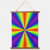 Rainbow Cross Wood Tapestry Wandteppich Mit Holzrahmen (Vorderseite)