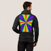 Rainbow Cross Zip-Up Hoodie (Schwarz voll)