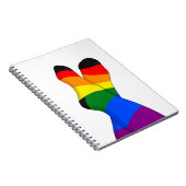 Rainbow Crossed Legs Notizblock (Rechte Seite)