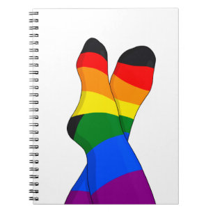 Rainbow Crossed Legs Notizblock