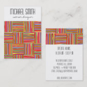 Rainbow Crosshatter Interieur Designer Business Ca Visitenkarte (Vorne/Hinten)