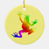 Rainbow Crowned Frog Keramik Ornament (Hinten)