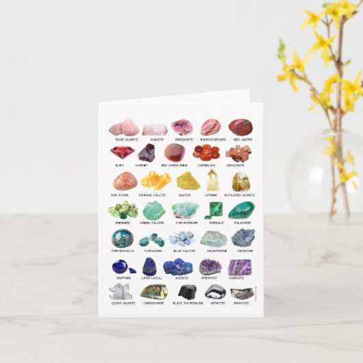 Rainbow Crystal Collection Leere Grußkarten Karte (Gelbe Blume)