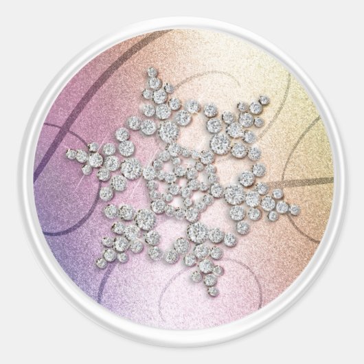 Rainbow Crystal Snowflake Umschlag Aufkleber (Vorderseite)