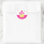 Rainbow Cupake Birthday Vielen Dank, dass Sie Stic Runder Aufkleber (Tasche)