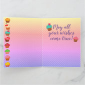 Rainbow Cupcake Group Personalisiert Geburtstag Karte (Innenseite)
