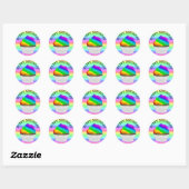 Rainbow Cupcake Happy Birthday Stickers (Blatt)
