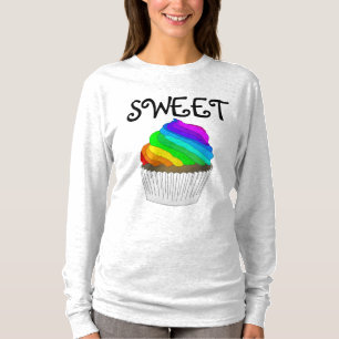 RAINBOW CUPCAKE, MEINE DAMEN, T - Shirt