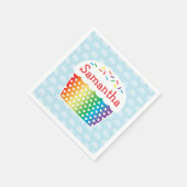 Rainbow Cupcake Napkins Serviette (Ecke)